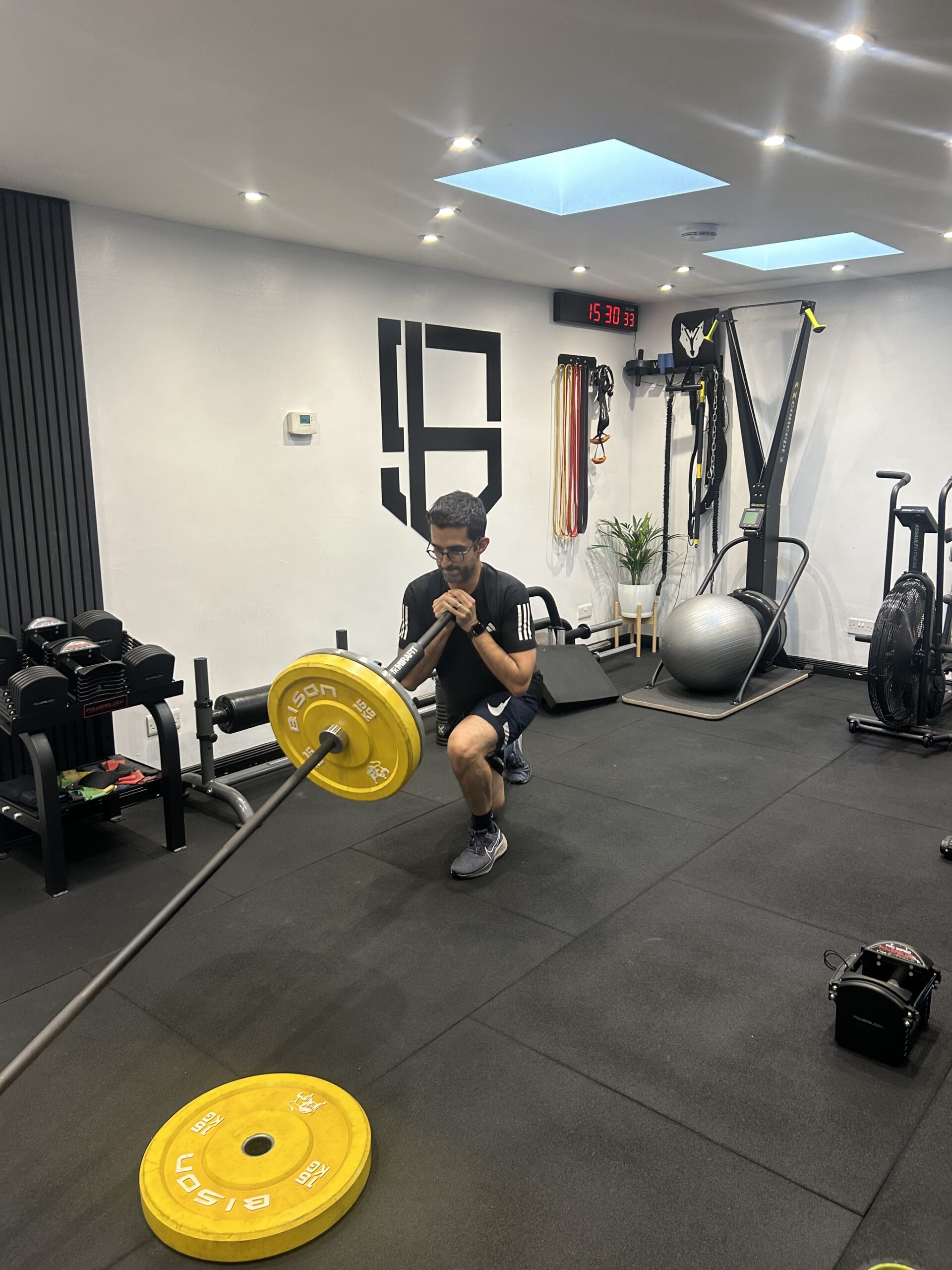 Samit landmine reverse lunge personal training northwood